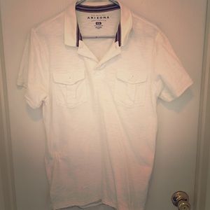 Men’s white polo